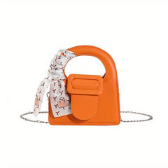 Vintage Square Chain Crossbody Bag Clutch Purse with Buckle