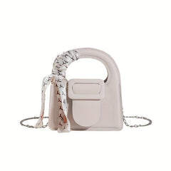 Vintage Square Chain Crossbody Bag Clutch Purse with Buckle
