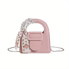 Vintage Square Chain Crossbody Bag Clutch Purse with Buckle