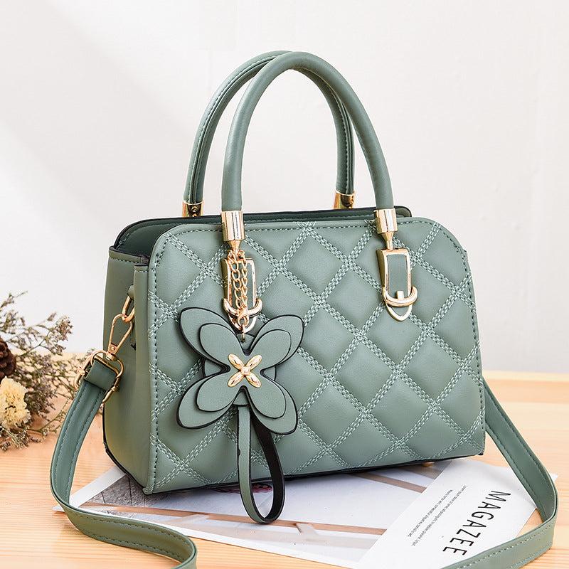 Quilted Top Handle Boston Bag Classic Shoulder Tote Bag Women's Handbag Purse