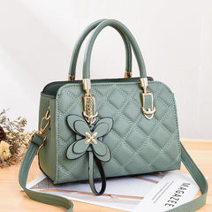 Quilted Top Handle Boston Bag Classic Shoulder Tote Bag Women's Handbag Purse