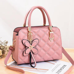 Quilted Top Handle Boston Bag Classic Shoulder Tote Bag Women's Handbag Purse