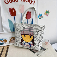 Canvas Tote Bag Lightweight Shoulder Bag for Women