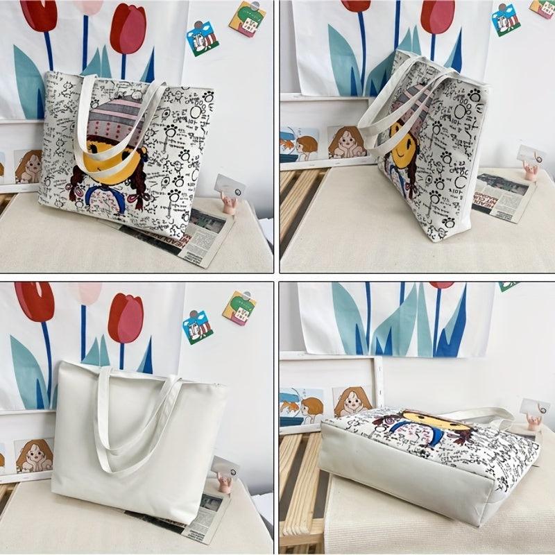 Canvas Tote Bag Lightweight Shoulder Bag for Women