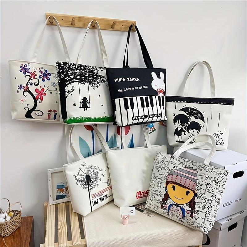 Canvas Tote Bag Lightweight Shoulder Bag for Women