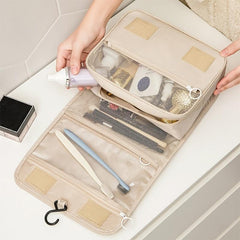 Hanging Travel Toiletry Bag Mesh Cosmetic Storage Portable Bathroom Wash Bag