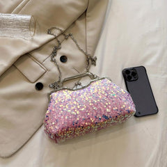 Sequin Decor Square Evening Bag Glitter Fame Bag Women's Handbag