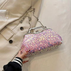 Sequin Decor Square Evening Bag Glitter Fame Bag Women's Handbag