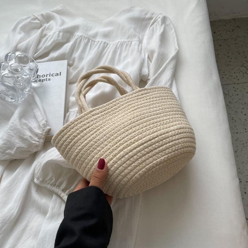 Small Straw Bag Women's Beach Bag Versatile Small Handbag