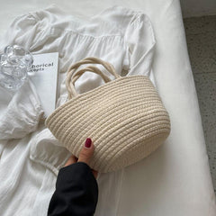 Small Straw Bag Women's Beach Bag Versatile Small Handbag