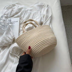 Small Straw Bag Women's Beach Bag Versatile Small Handbag
