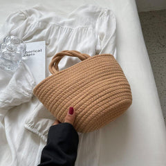 Small Straw Bag Women's Beach Bag Versatile Small Handbag