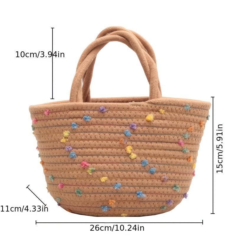 Small Straw Bag Women's Beach Bag Versatile Small Handbag