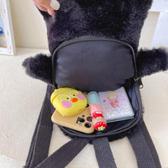 Funny Plush Skeleton Shaped Backpack and Little Devil Coin Purse Set