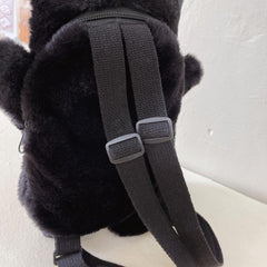 Funny Plush Skeleton Shaped Backpack and Little Devil Coin Purse Set