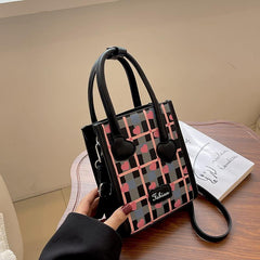Y2K Plaid & Love Satchel Bag Crossbody Bag All Match