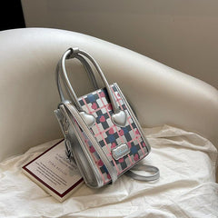 Y2K Plaid & Love Satchel Bag Crossbody Bag All Match