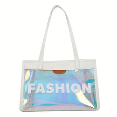 Transparent Large Capacity Tote Bag Waterproof Shoulder Handbag