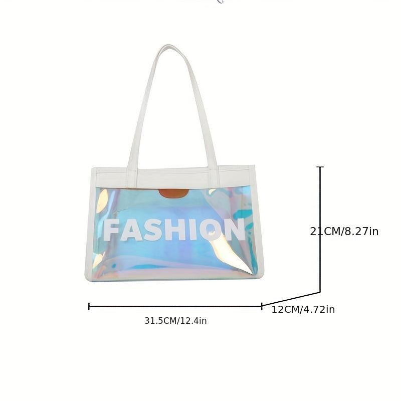 Transparent Large Capacity Tote Bag Waterproof Shoulder Handbag
