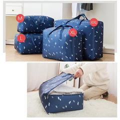 Large Capacity Clothes Zipper Bag Lightweight Cartoon Print Handbag