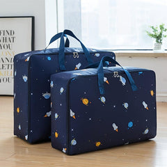 Large Capacity Clothes Zipper Bag Lightweight Cartoon Print Handbag