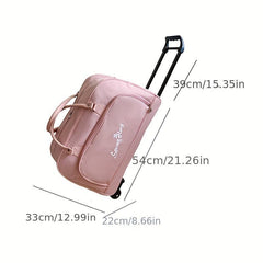 Large Capacity Rolling Duffle Bag for Travel Storage