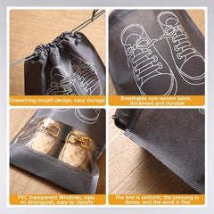 Transparent Drawstring Shoe Storage Bag for Travel