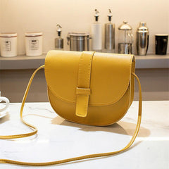 Solid Casual Crossbody Bag Faux Leather Flap Bag