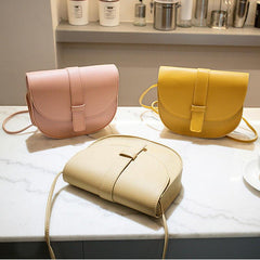 Solid Casual Crossbody Bag Faux Leather Flap Bag