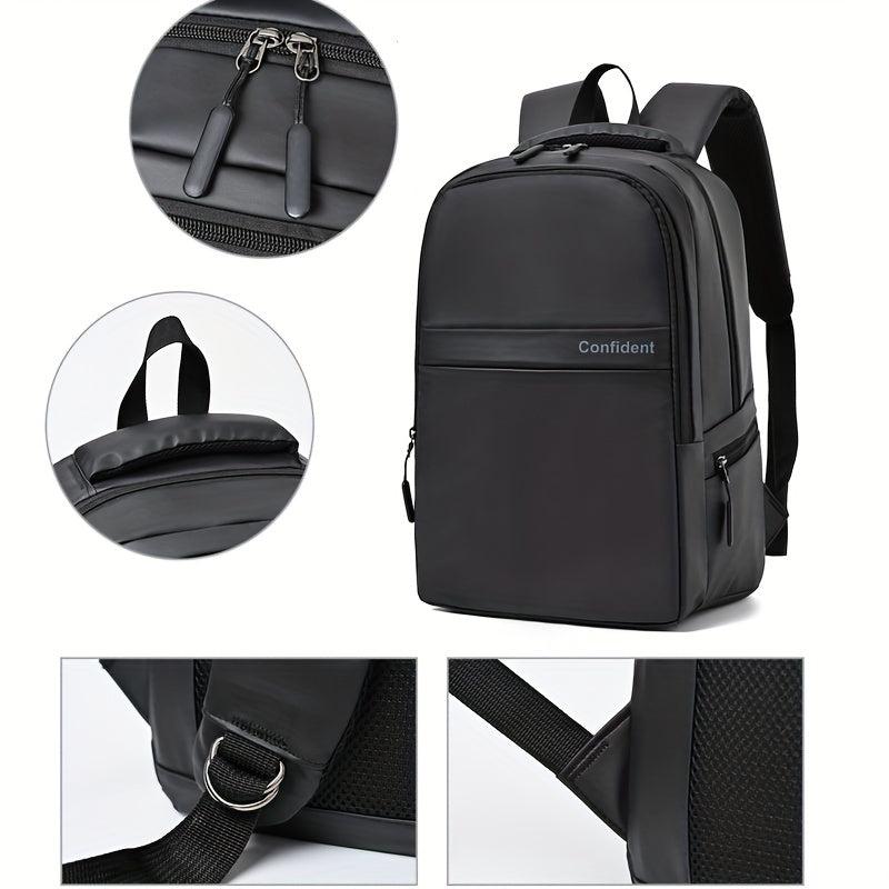 Large Capacity Laptop Backpack PU Leather Lightweight Shoulder Bag