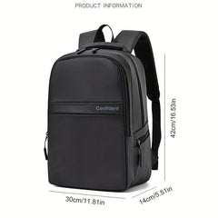 Large Capacity Laptop Backpack PU Leather Lightweight Shoulder Bag
