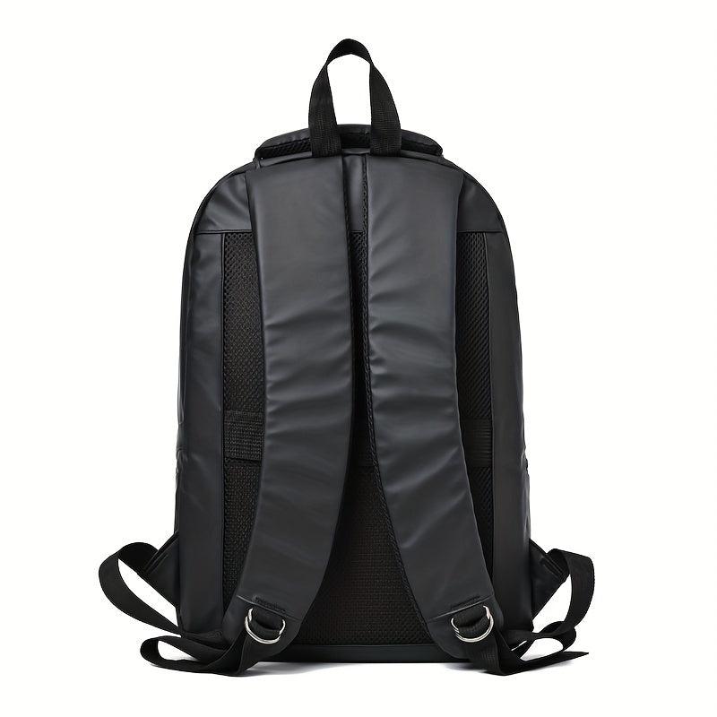 Large Capacity Laptop Backpack PU Leather Lightweight Shoulder Bag