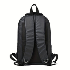 Large Capacity Laptop Backpack PU Leather Lightweight Shoulder Bag