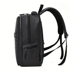 Large Capacity Laptop Backpack PU Leather Lightweight Shoulder Bag