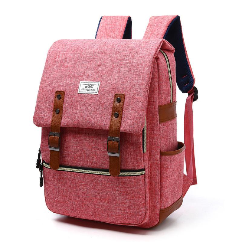Student Backpack With USB Charging Port & Buckle Decor Flap