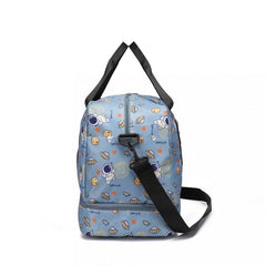Cartoon Space Astronaut Pattern Travel Bag Large Capacity Gym Bag