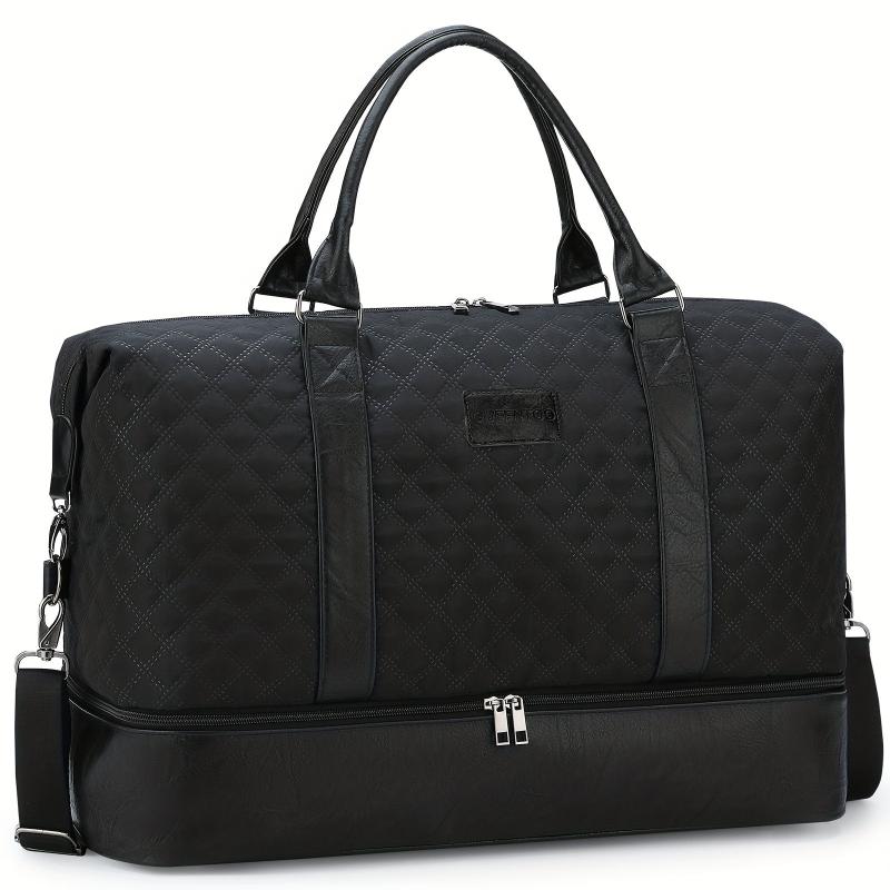 Quilted Large Capacity Weekender Duffle Bag Lightweight Luggage Bag