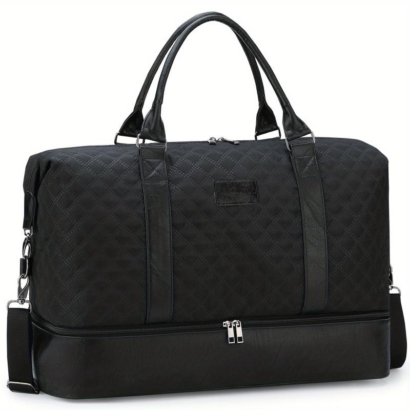 Quilted Large Capacity Weekender Duffle Bag Lightweight Luggage Bag