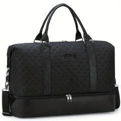 Quilted Large Capacity Weekender Duffle Bag Lightweight Luggage Bag
