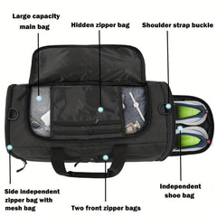 Dry & Wet Separation Gym Bag Travel Bag With Shoe Compartment