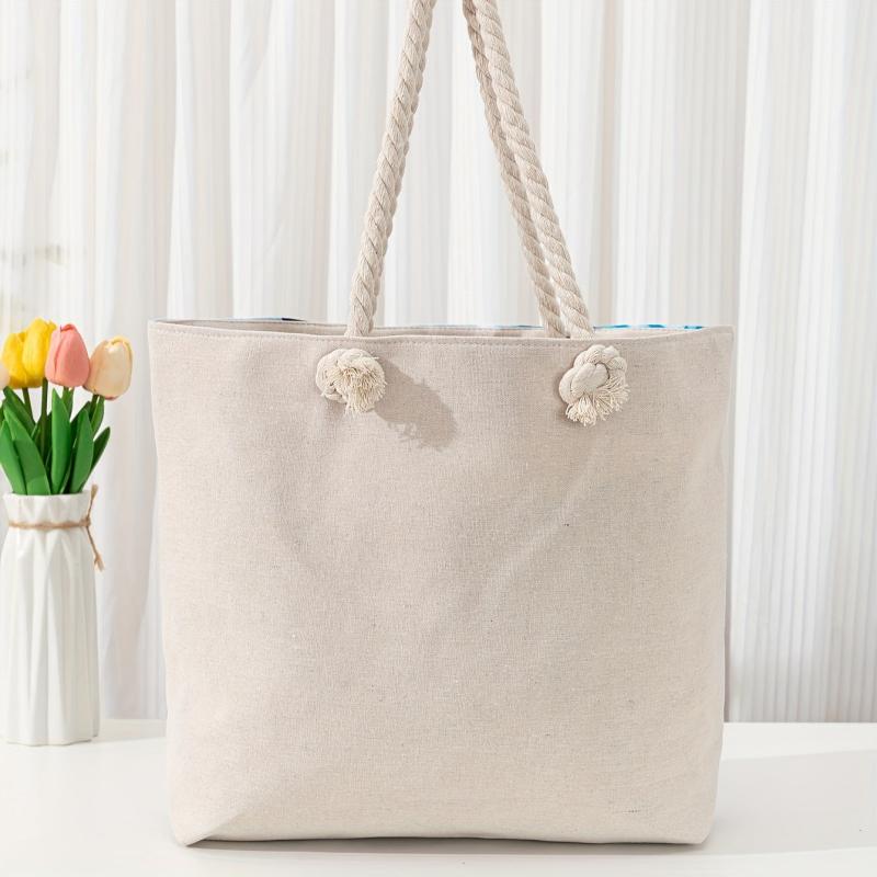 Ethnic Style Floral Print Tote Bag Beach Bag