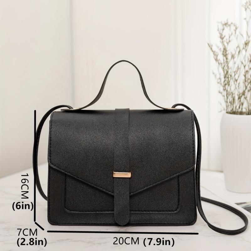 Minimalist Solid Square Bag Shoulder Satchel