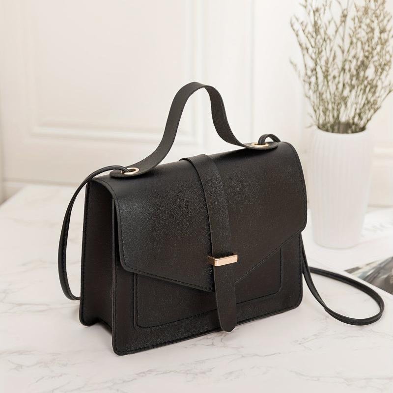 Minimalist Solid Square Bag Shoulder Satchel