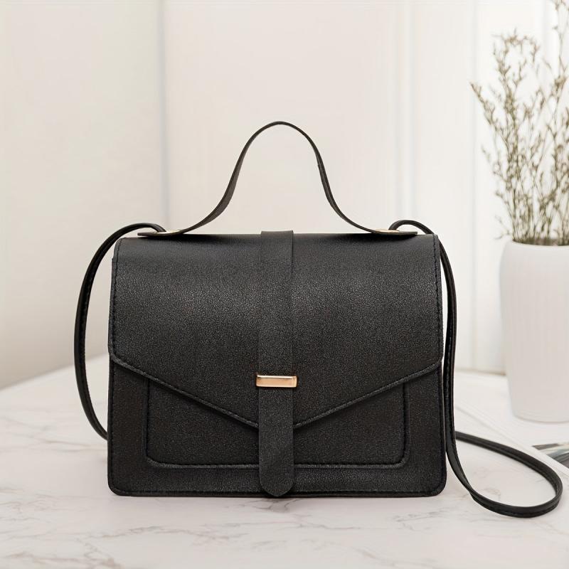 Minimalist Solid Square Bag Shoulder Satchel