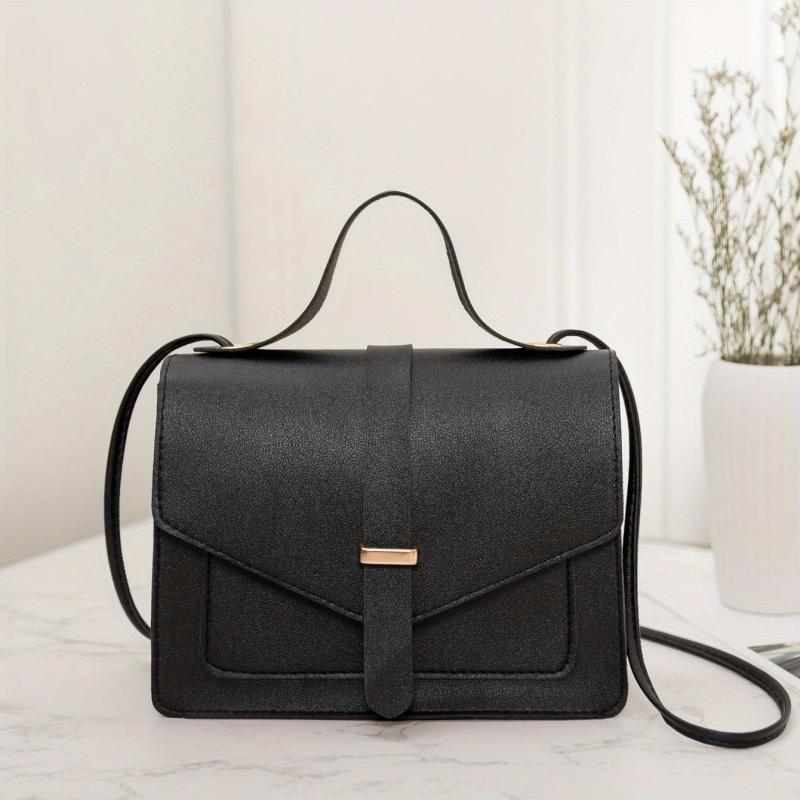 Minimalist Solid Square Bag Shoulder Satchel