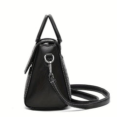 Crocodile Embossed Crossbody Bag Square Flap Shoulder Bag