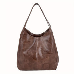 Stylish Faux Leather Shoulder Bag with Large Capacity