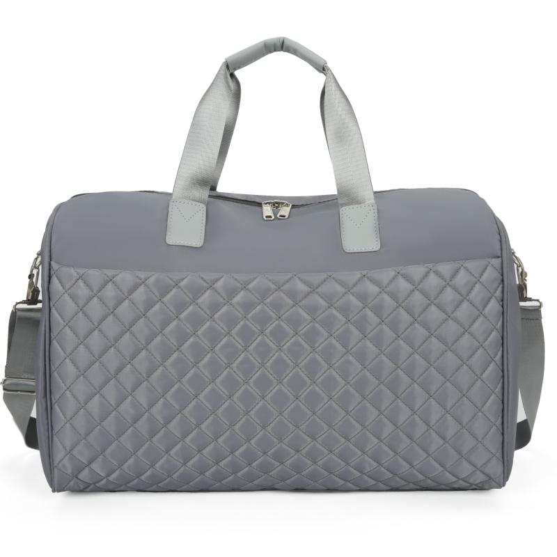 Quilted Sports Duffle Bag Large Capacity Gym Handbag for Travel