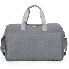 Quilted Sports Duffle Bag Large Capacity Gym Handbag for Travel