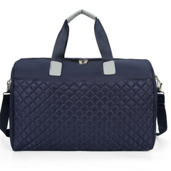Quilted Sports Duffle Bag Large Capacity Gym Handbag for Travel